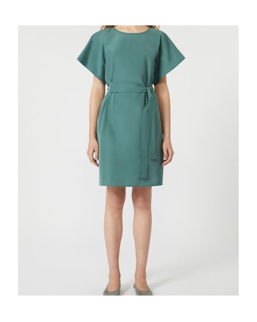 Weekend by Maxmara Green Short Taffeta Dress
