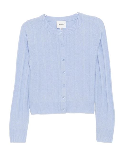 Reformation Blue Hannah Cardigan