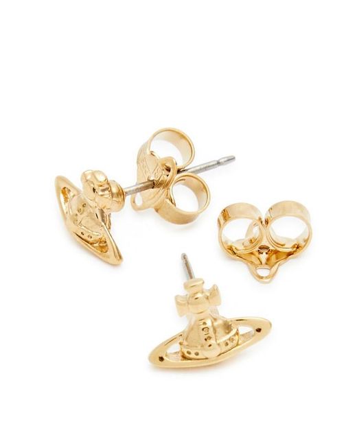 Vivienne Westwood White Lorelei Orb Stud Earrings