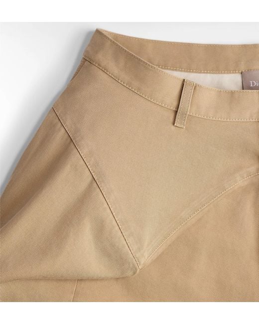 Dior Natural Cargo Shorts for men