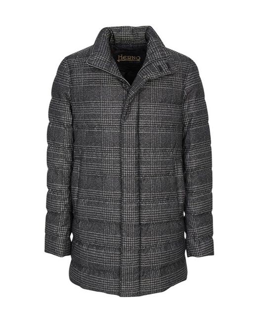 Herno Gray Long-Sleeved Down Jacket for men