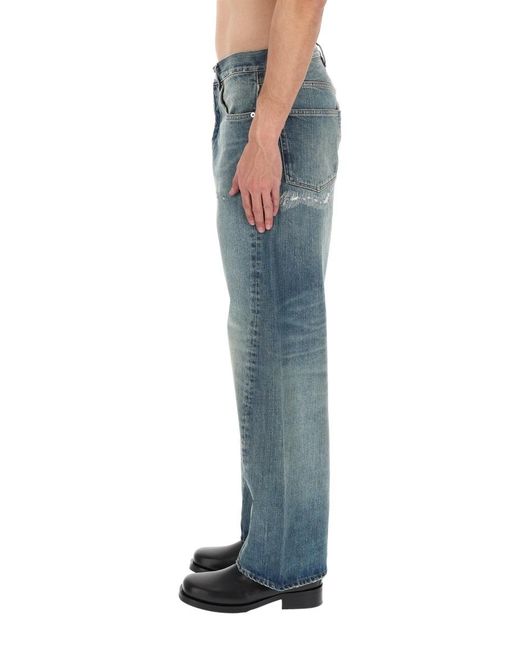 sunflower Blue Relaxed Straight-Leg Jeans for men