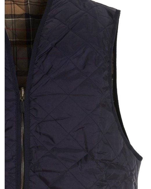 Barbour Blue Quilted Sleeveless Jacket for men