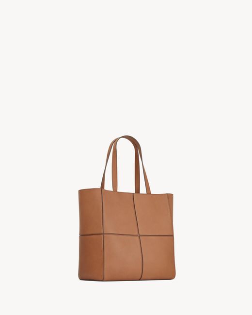 Saint Laurent Brown Paris Small 4 Carre Tote