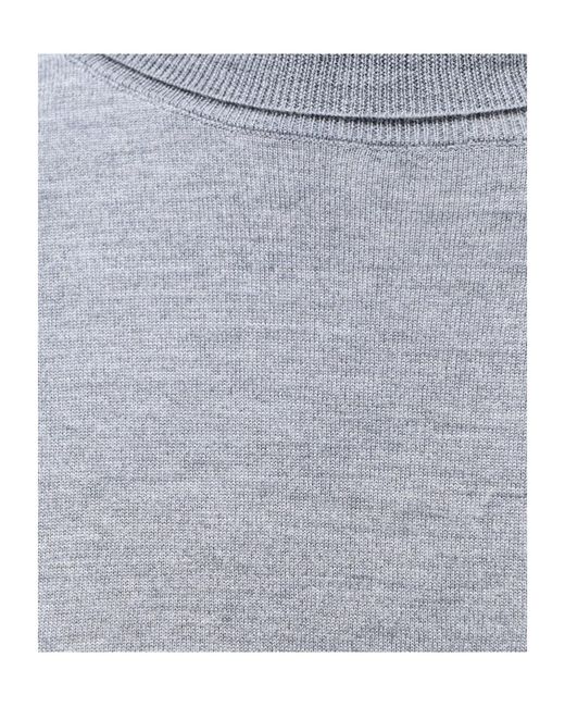 Aspesi Gray Roll-Neck Ribbed-Trim Fine-Knit Top