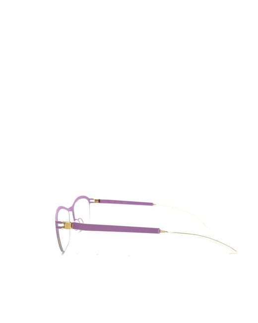 Mykita White Lil Rectangular Frame Glasses