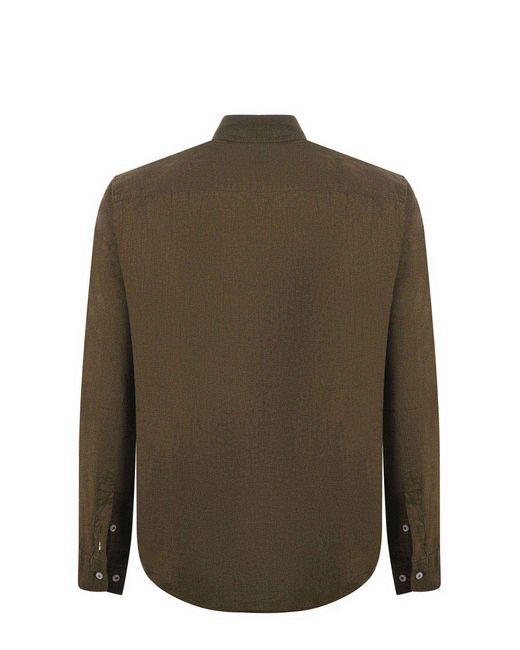 Boss Green Boss Button-Up Curved Hem Shirt for men