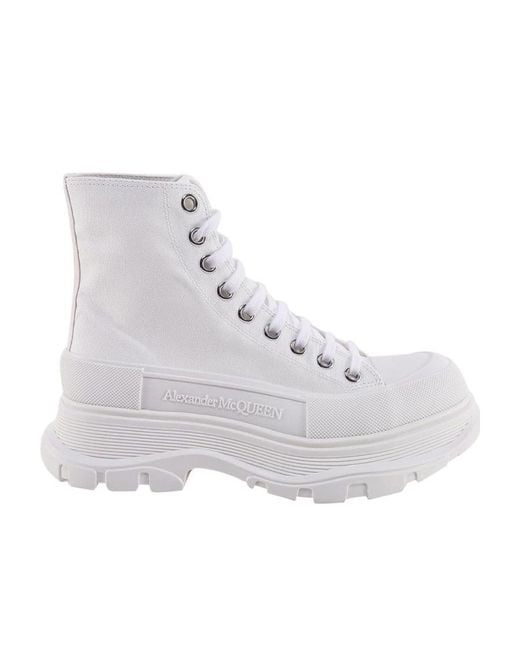McQueen Gray Lace-Up Chunky Sneakers