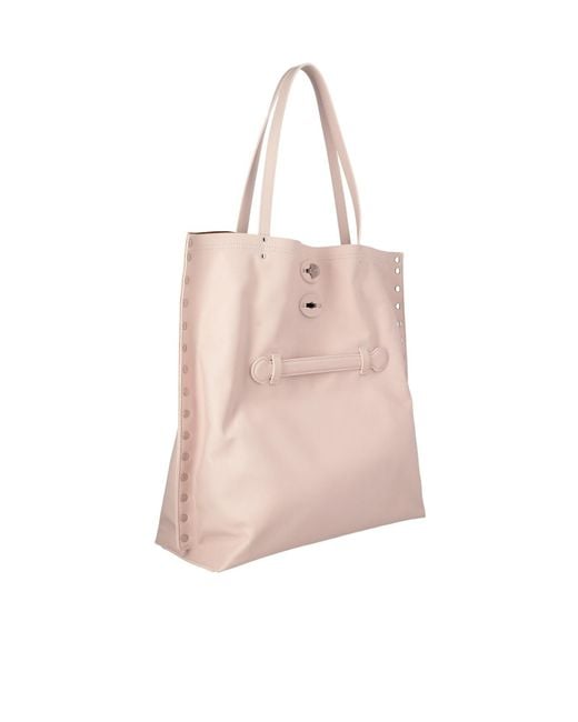 Zanellato Pink A'Spasso Foldover Top Medium Tote Bag