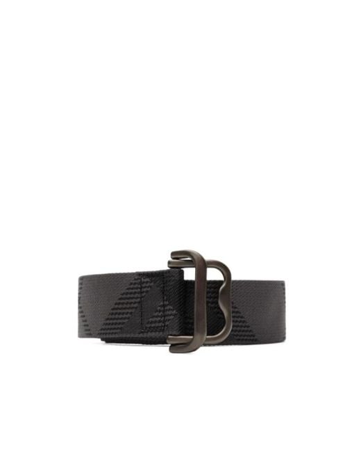 Burberry White Check Webbing Belt for men