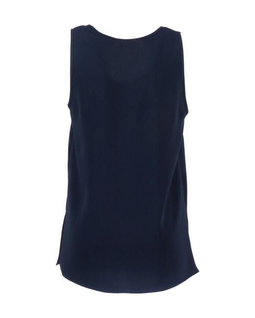 P.A.R.O.S.H. Blue Sleeveless Top