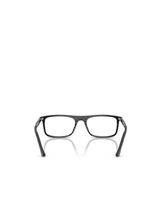 Ray-Ban White Geometric Frame Plain Mirror for men