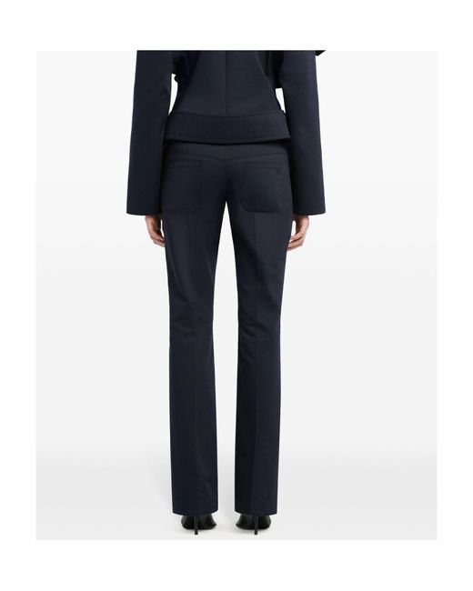 Courreges Blue Belted Flared Pants