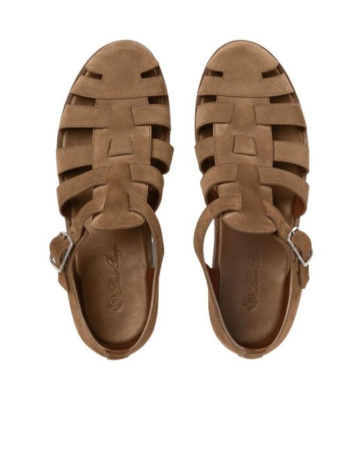 Loro Piana Brown Maxime Walk Sandals for men