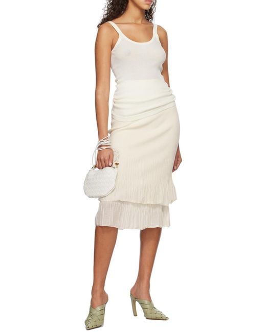 Bottega Veneta White Intrecciato Mini Sardine Bag