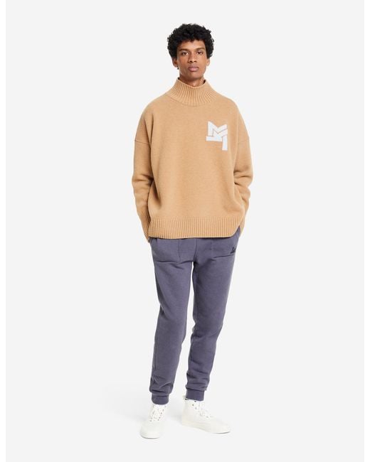Maison Kitsuné Natural High-Necked Wool Pullover for men