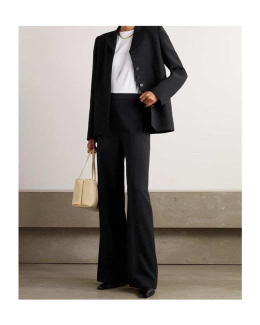 Joseph Black High Waist Wide Leg Casual Pants