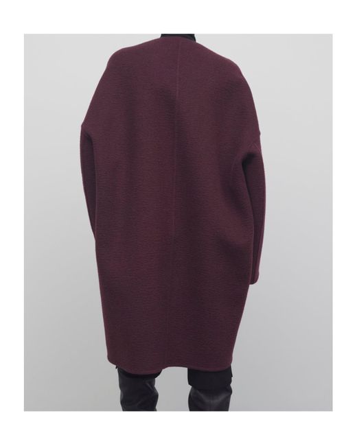 The Row Purple Long-Sleeved Coat