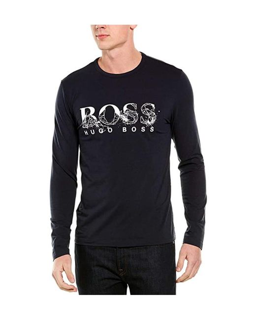 Boss Black Logo Details Long-Sleeved T-Shirt for men
