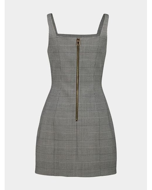 Balmain Gray Sleveless Mini Dress