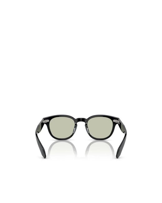 Oliver Peoples Metallic Oval Frame Sunglasses for men