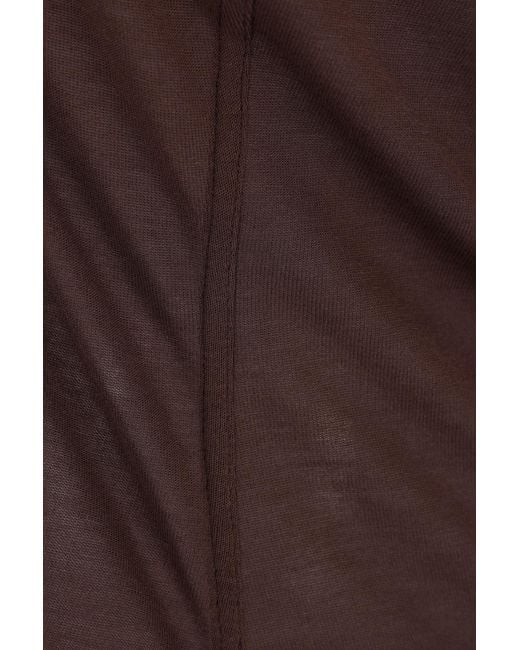 Rick Owens Brown Athena Asymmetric Sleeveless Top