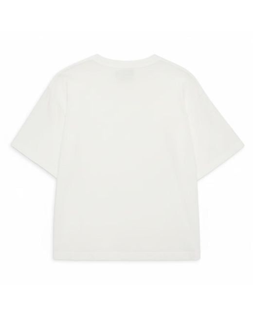 Anine Bing White Short-Sleeved Crew Neck T-Shirt