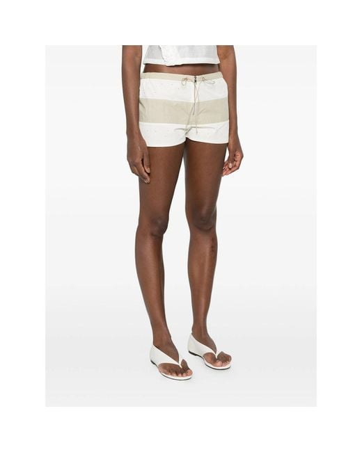 Paloma Wool Natural Striped Shorts