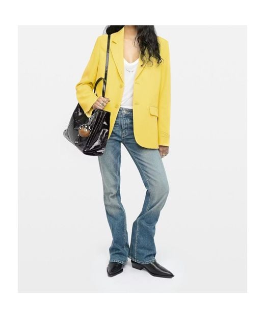 Zadig & Voltaire Yellow Tailored Blazer