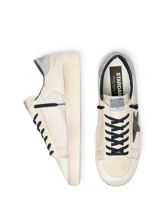 Golden Goose Deluxe Brand White Stardan Lace-Up Sneakers for men