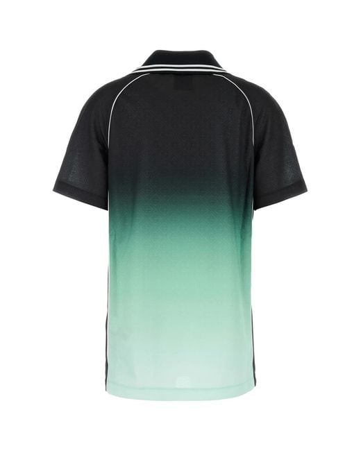 Casablanca Green Logo Printed Football Top