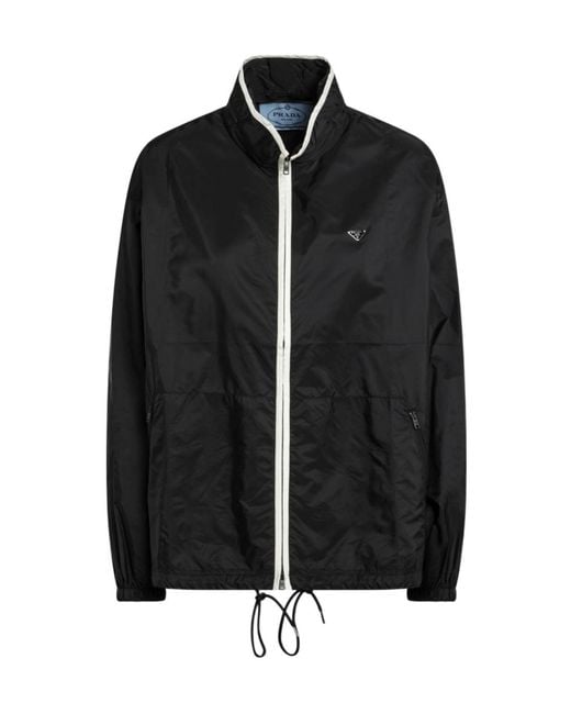 Prada Black Vanilla Renylon Zip Blouson