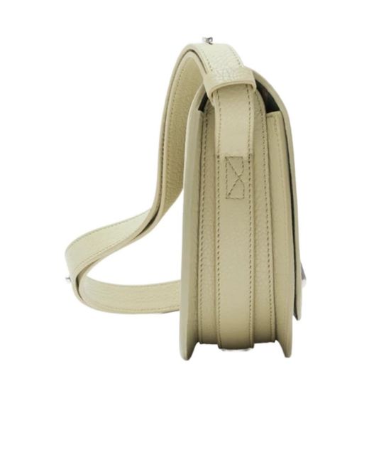 Burberry Gray Mini Rocking Horse Foldover-Top Crossbody Bag