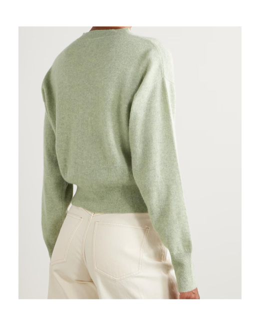 LeKasha Green Menorca Mélange Organic Cashmere Sweater