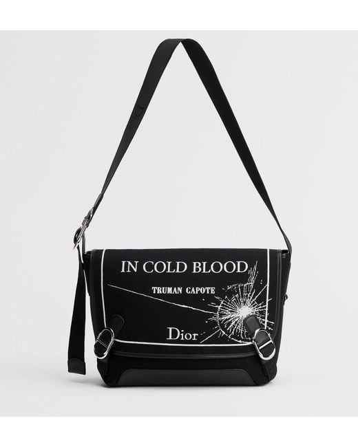 Dior Black Medium Jett Messenger Bag With Flap for men