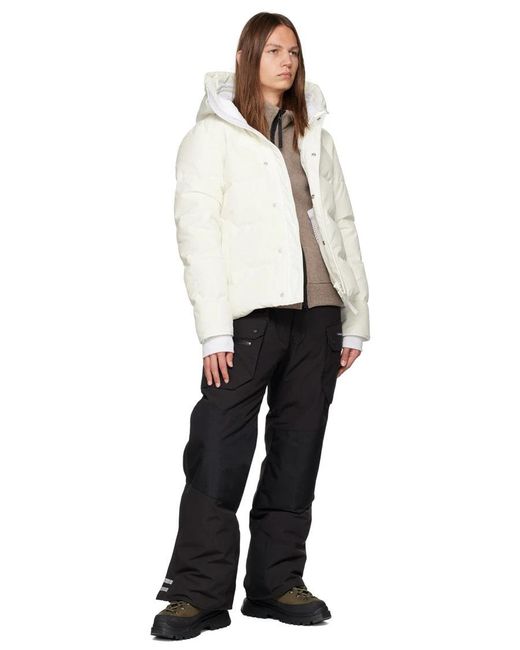 Canada Goose White Humanature Series Macmillan Quilted Down Jacket for men