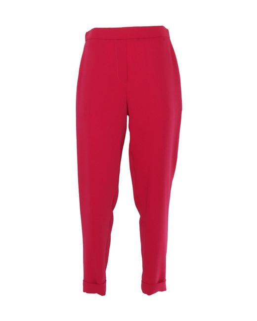 P.A.R.O.S.H. Red P.A.R.O..H. Slim Fit High Waisted Pants