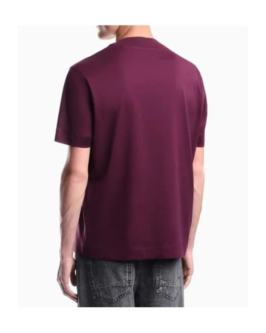 Emporio Armani Purple Short-Sleeved T-Shirt for men