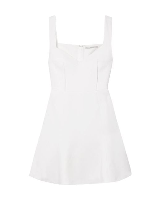 Emilia Wickstead White Printed Wool Crepe Dress