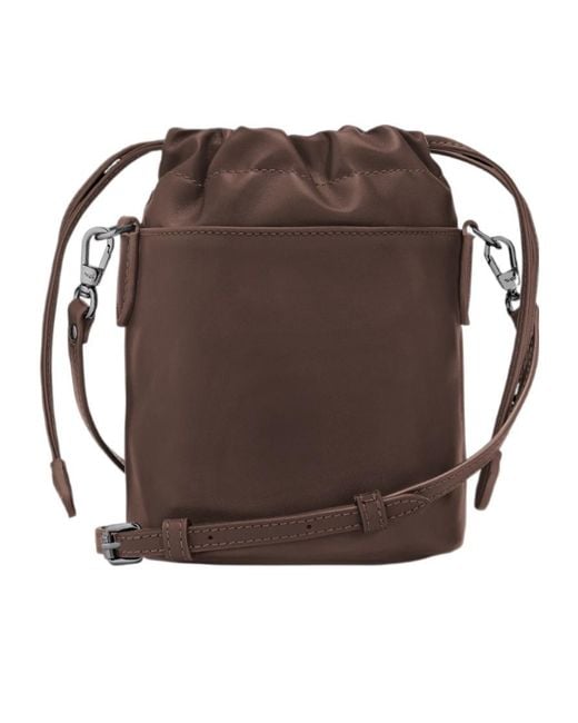 Longchamp Brown Le Pliage Xtra Xs Bucket Bag