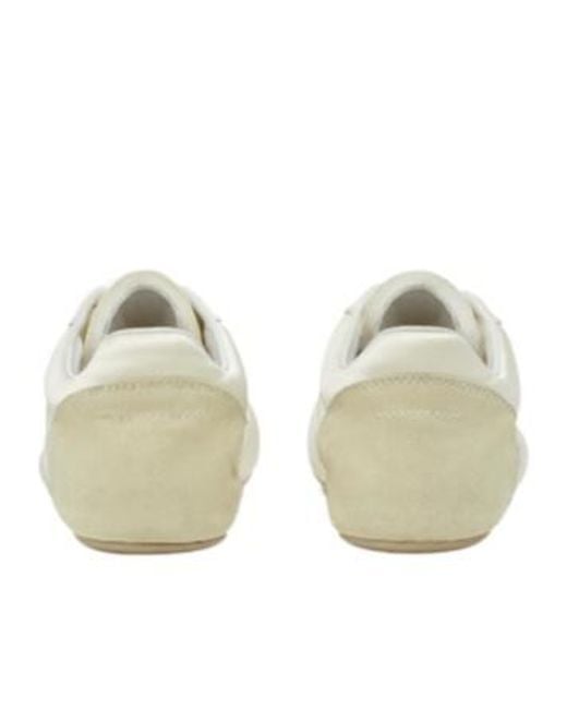 MM6 by Maison Margiela White Logo Patch Lace-Up Sneakers