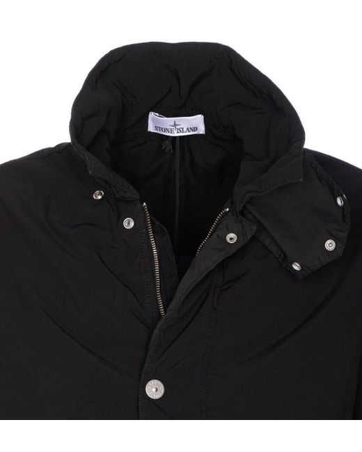 Stone Island Black Logo-Patch Jacket for men