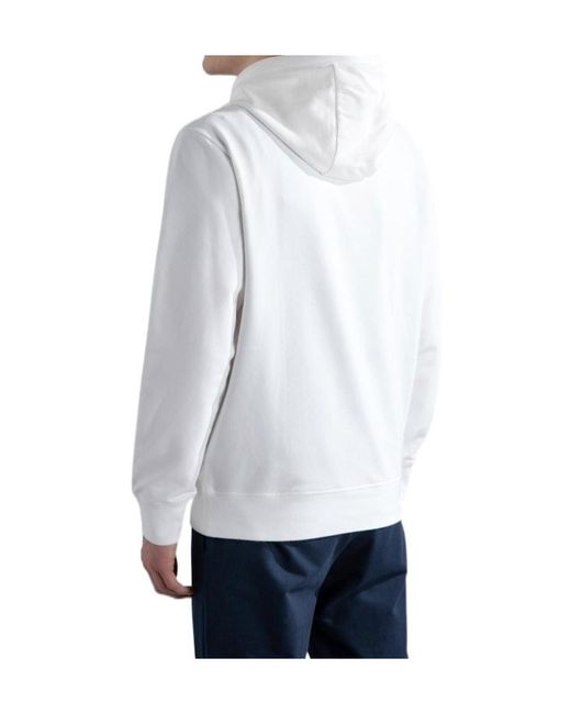 Paul & Shark White Logo-Embroidered Drawstring Hoodie for men