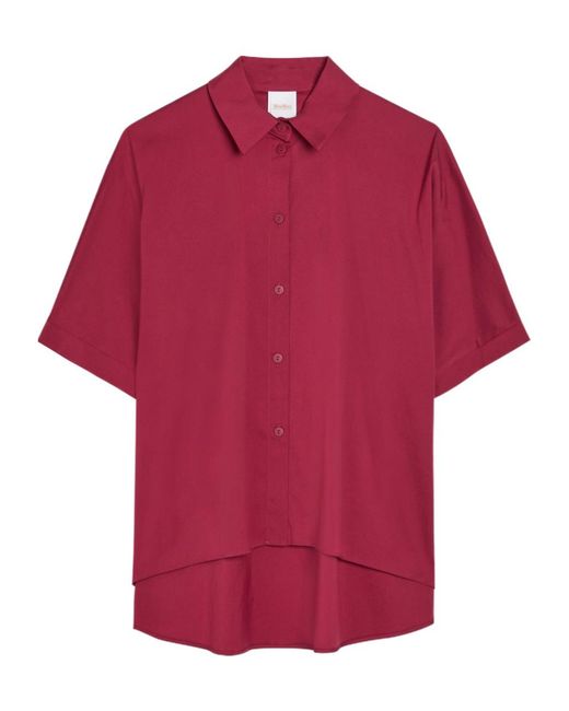 Max Mara Red Cotton Beach Shirt