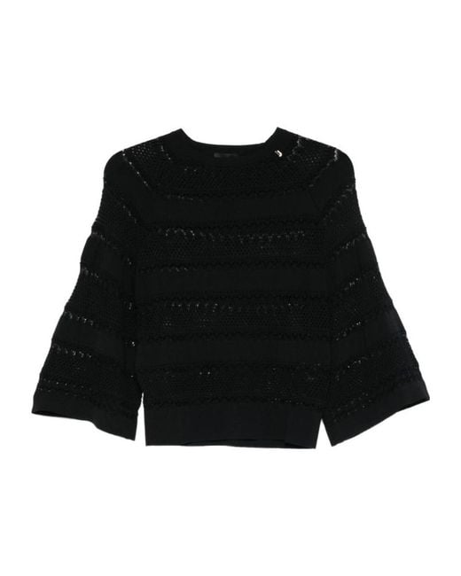 Liu Jo Black Long Sleeve Crewneck Jumper