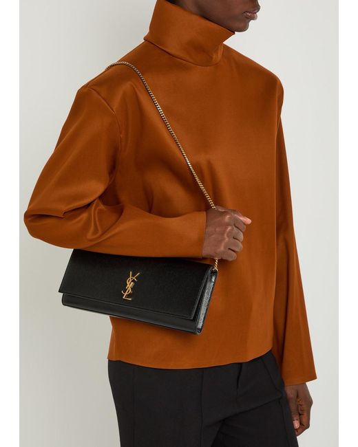 Saint Laurent Black Cowhide Clutch