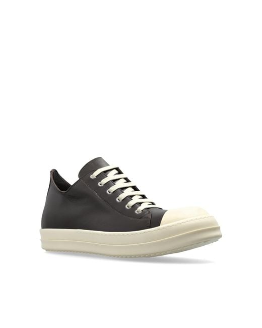 Rick Owens Black Low Sneaks Low-Top Sneakers for men