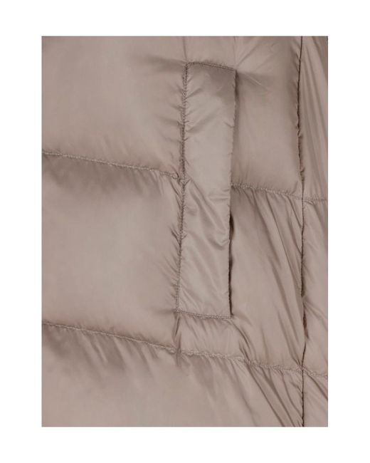 Max Mara Gray Hooded Down Jacket