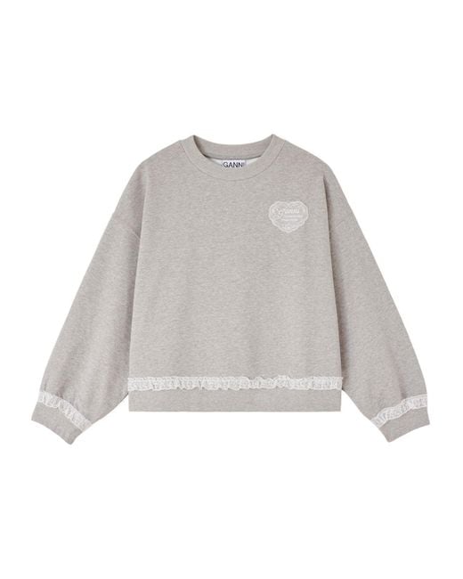 Ganni Gray Isoli Sweatshirt
