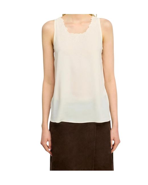 Semicouture White Embroidered Vest